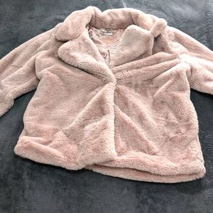 Blush Pink Faux Fur Jacket